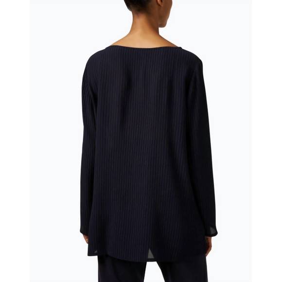 NEW EILEEN FISHER bateau neck tunic top in nocturne - Picture 2 of 3